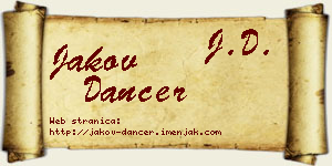 Jakov Dancer vizit kartica